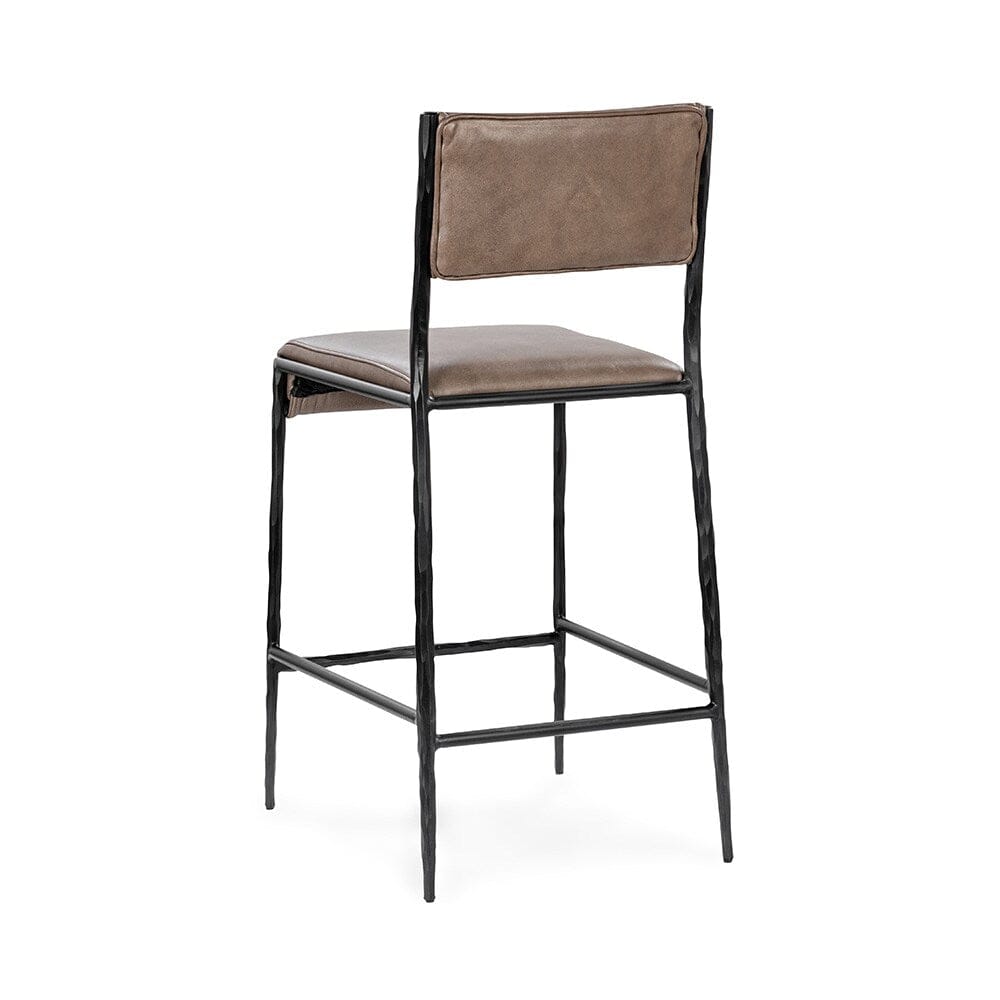 Classic Home  - Kayne Leather Counter Stool - Sand - 53006247 veiw 4