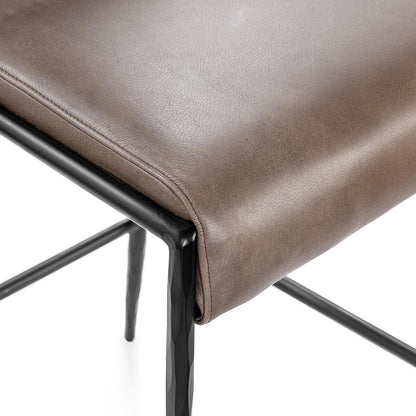 Classic Home  - Kayne Leather Counter Stool - Sand - 53006247 veiw 6