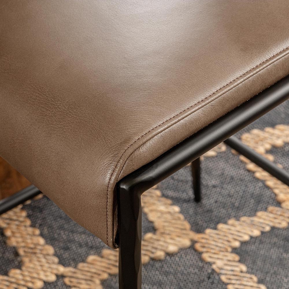 Classic Home  - Kayne Leather Counter Stool - Sand - 53006247 veiw 10