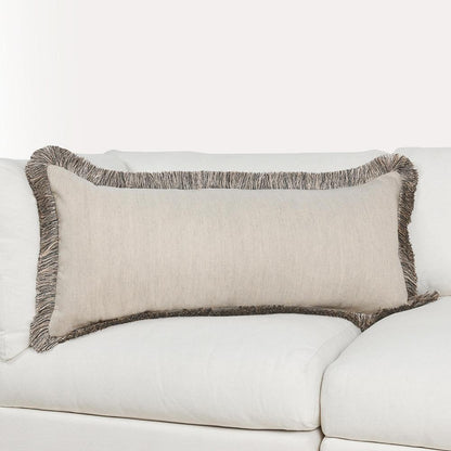 Villa by Classic Home - Nola 16x36 Cotton Blend Fabric Throw Pillow - Ivory - V300050 veiw 5