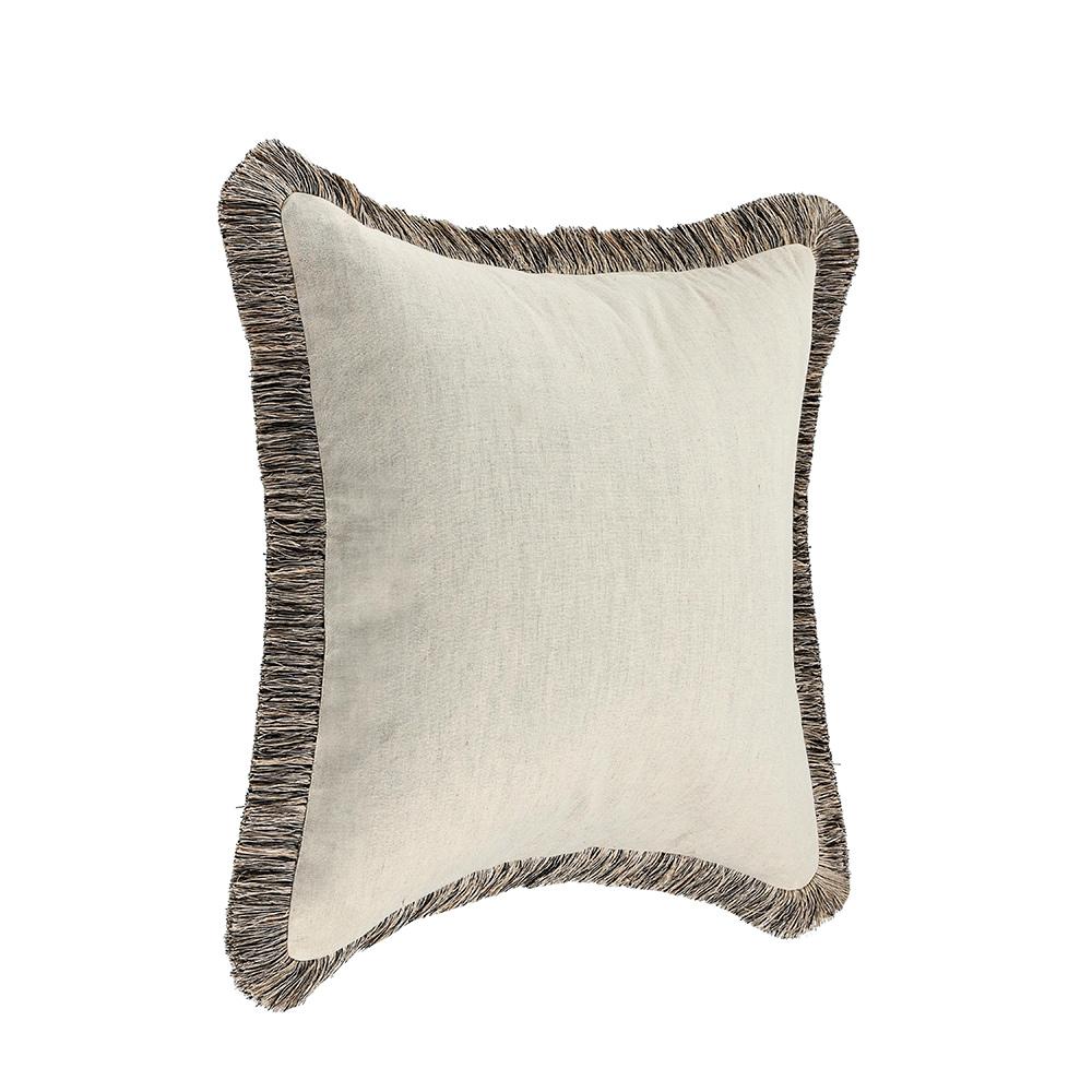 Villa by Classic Home - Nola 24x24 Cotton Blend Fabric Throw Pillow - Ivory - V300048 veiw 3
