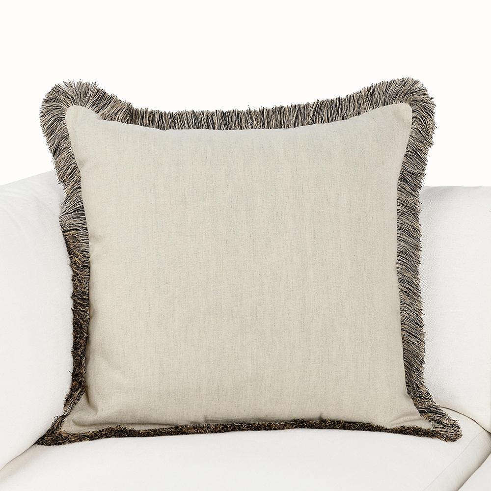 Villa by Classic Home - Nola 24x24 Cotton Blend Fabric Throw Pillow - Ivory - V300048 veiw 5