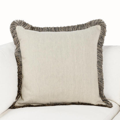 Villa by Classic Home - Nola 24x24 Cotton Blend Fabric Throw Pillow - Ivory - V300048 veiw 5