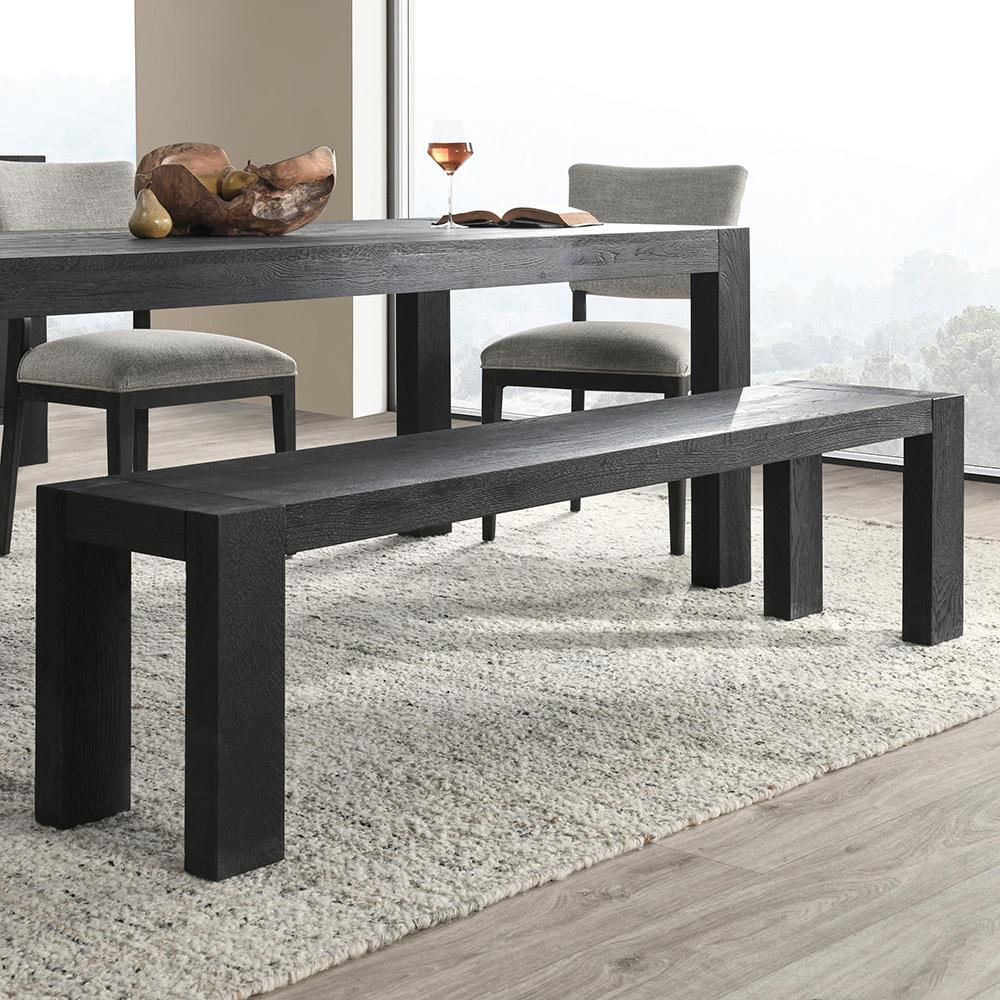 Classic Home  - Parsons Oak Wood Bench - Black - 53004766 veiw 6