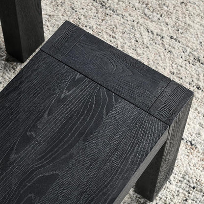 Classic Home  - Parsons Oak Wood Bench - Black - 53004766 veiw 7