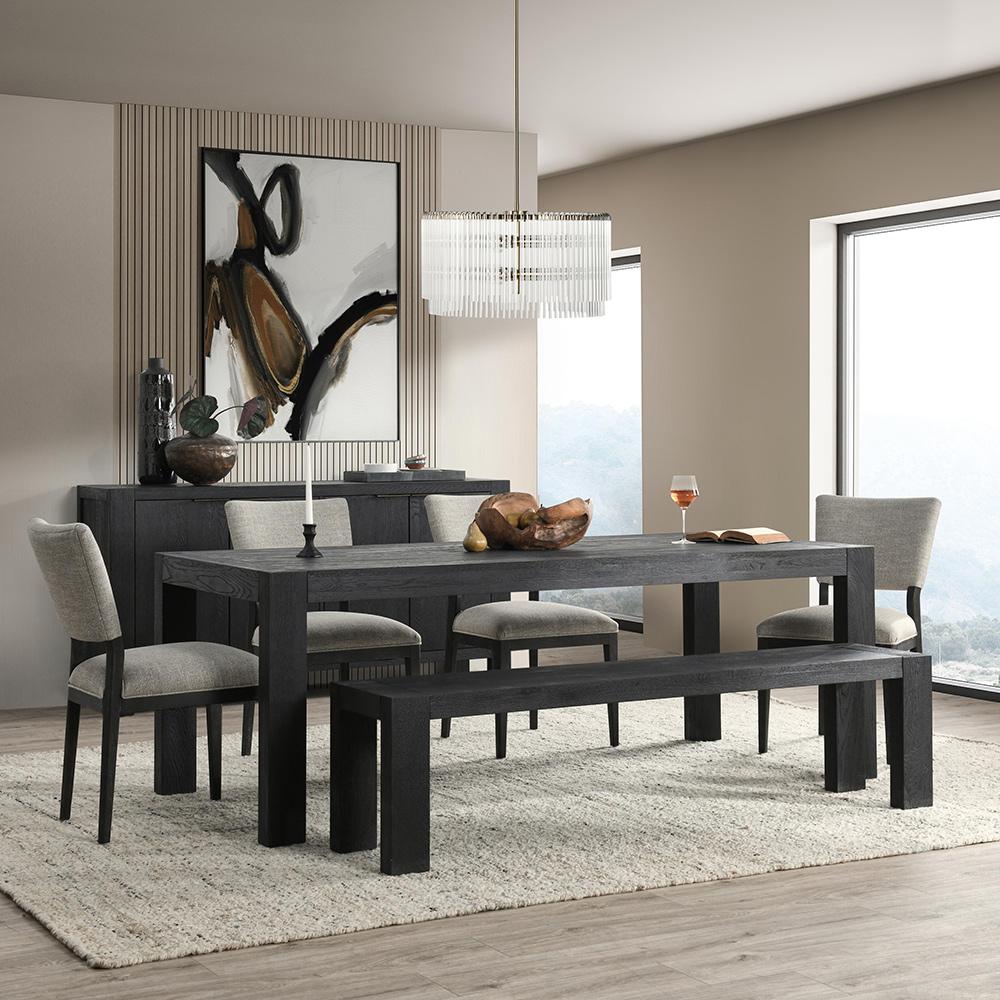 Classic Home  - Parsons Oak Wood Bench - Black - 53004766 veiw 8