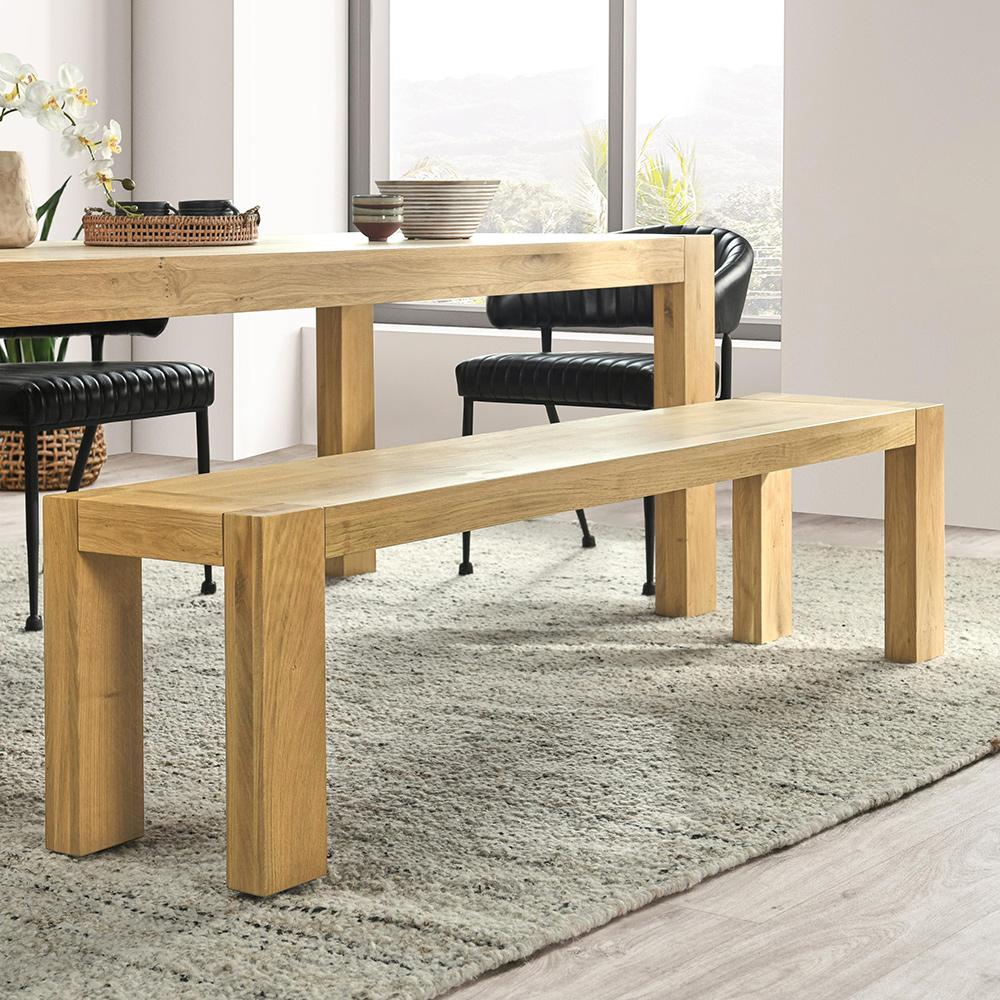 Classic Home  - Parsons Oak Wood Bench - Natural - 53004759 veiw 6
