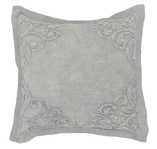 Villa by Classic Home - Reagan Cotton Hand Design Euro Sham - Gray - V180120 veiw 1