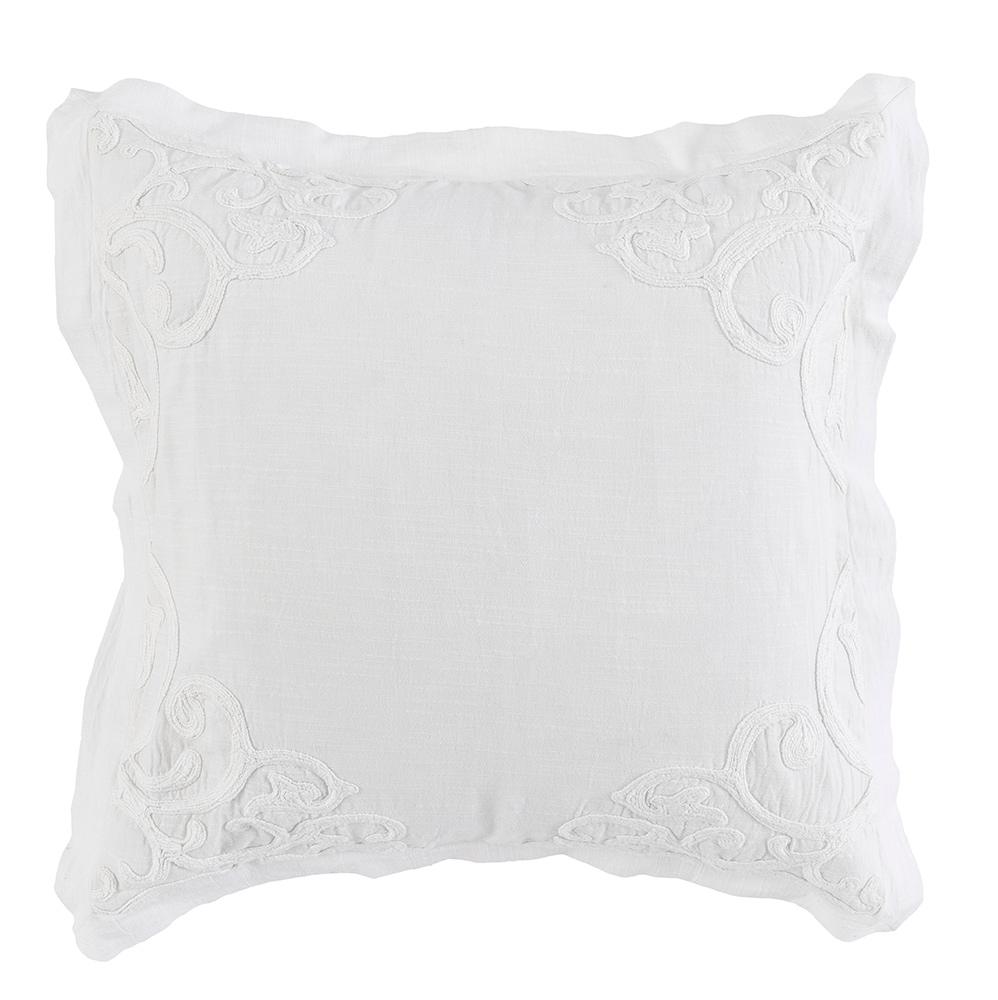 Villa by Classic Home - Reagan Cotton Hand Design Euro Sham - White - V211002 veiw 1