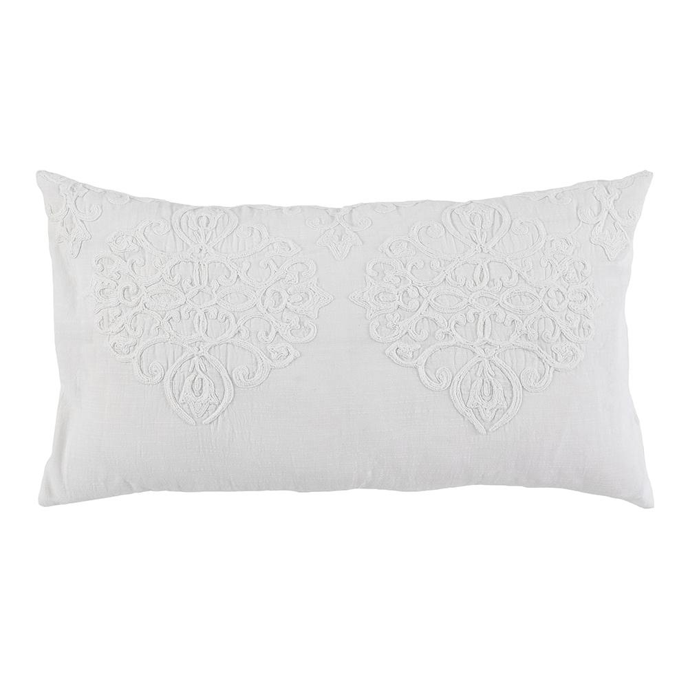 Villa by Classic Home - Reagan Cotton Hand Design King Sham - White - V211003 veiw 1