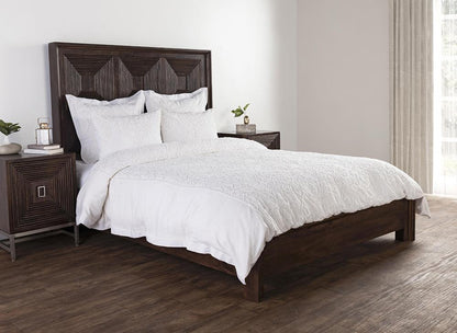 Villa by Classic Home - Reagan Cotton Hand Design King Sham - White - V211003 veiw 3