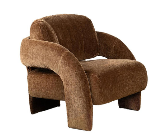 Classic Home  - Salino Upholstered Fabric Lounge Accent Chair - Bronze - 53051758 veiw 1