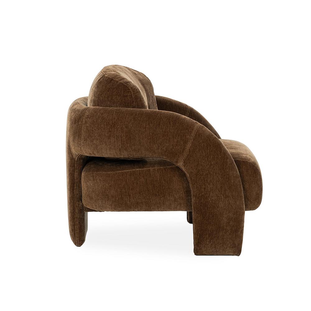 Classic Home  - Salino Upholstered Fabric Lounge Accent Chair - Bronze - 53051758 veiw 3