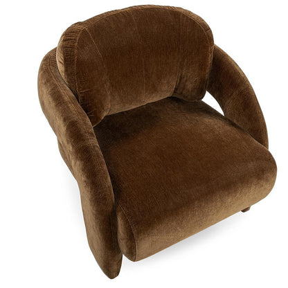 Classic Home  - Salino Upholstered Fabric Lounge Accent Chair - Bronze - 53051758 veiw 5