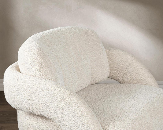 Classic Home  - Salino Upholstered Fabric Lounge Accent Chair - Natural - 53051759 veiw 2