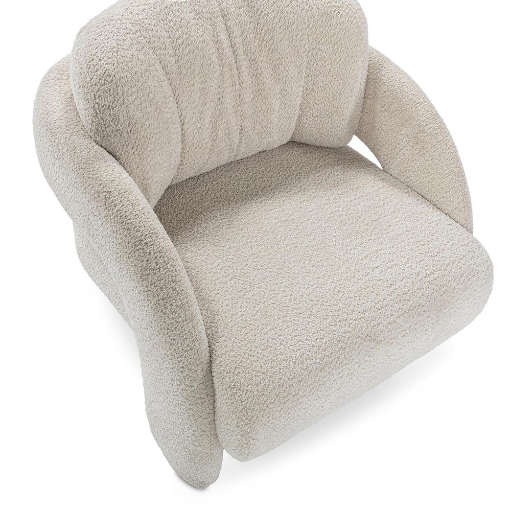 Classic Home  - Salino Upholstered Fabric Lounge Accent Chair - Natural - 53051759 veiw 5