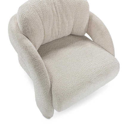 Classic Home  - Salino Upholstered Fabric Lounge Accent Chair - Natural - 53051759 veiw 5