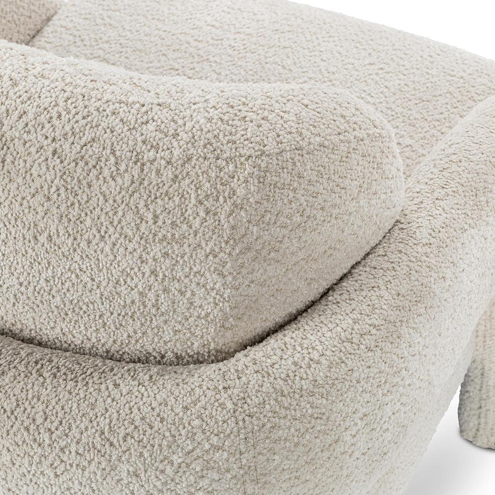 Classic Home  - Salino Upholstered Fabric Lounge Accent Chair - Natural - 53051759 veiw 7