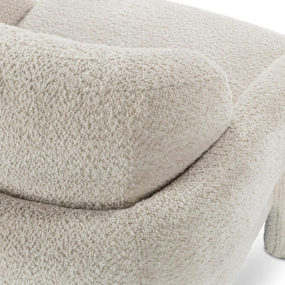 Classic Home  - Salino Upholstered Fabric Lounge Accent Chair - Natural - 53051759 veiw 7