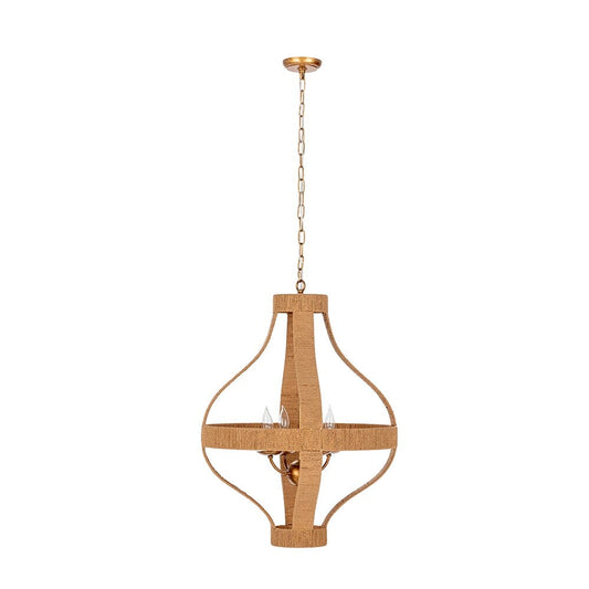 Classic Home  - Sarmiento Pendant Light, Large - Natural/ Gold - 56004273 veiw 1