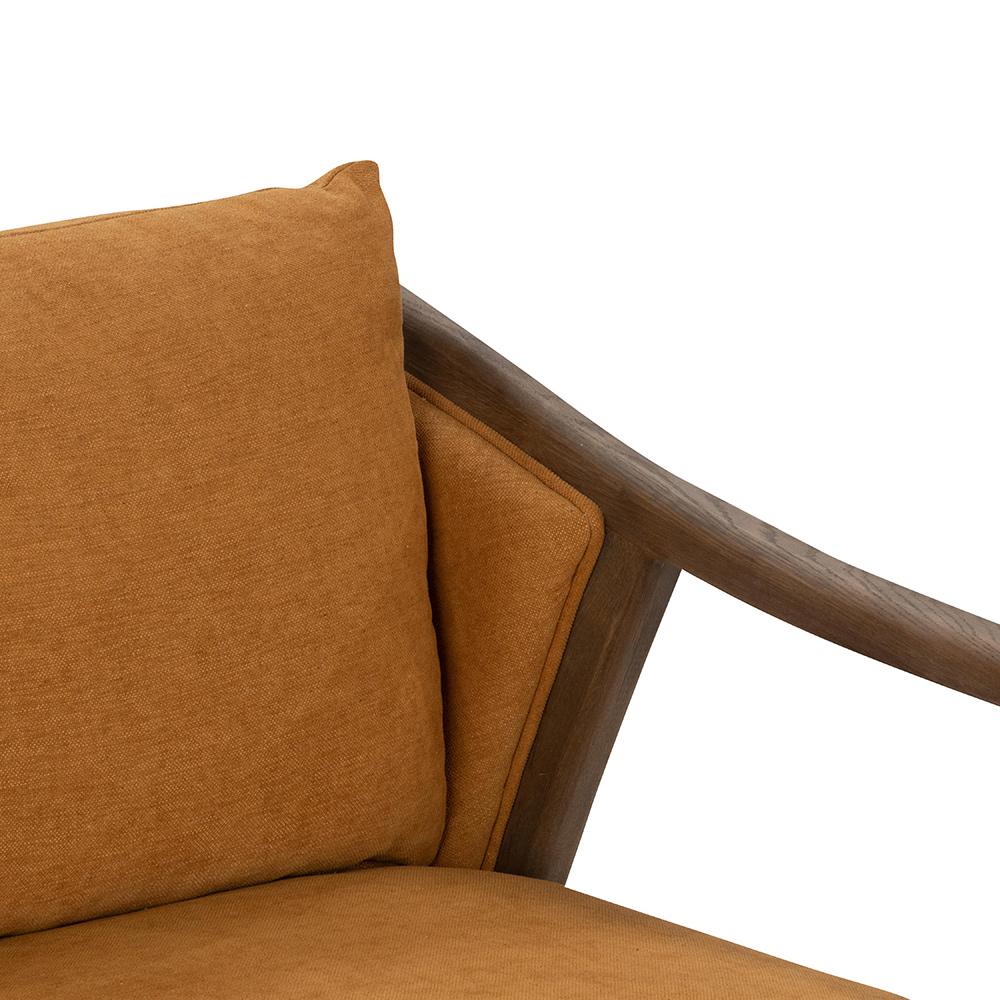 Classic Home  - Scarlett Oak Wood Accent Chair - Burnt Orange - 53006237 veiw 7