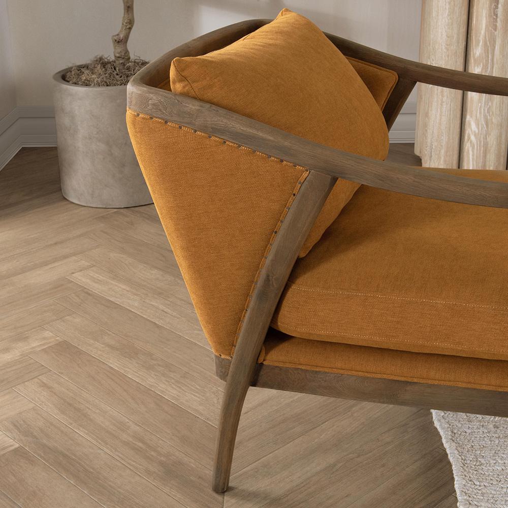 Classic Home  - Scarlett Oak Wood Accent Chair - Burnt Orange - 53006237 veiw 9