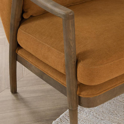 Classic Home  - Scarlett Oak Wood Accent Chair - Burnt Orange - 53006237 veiw 10