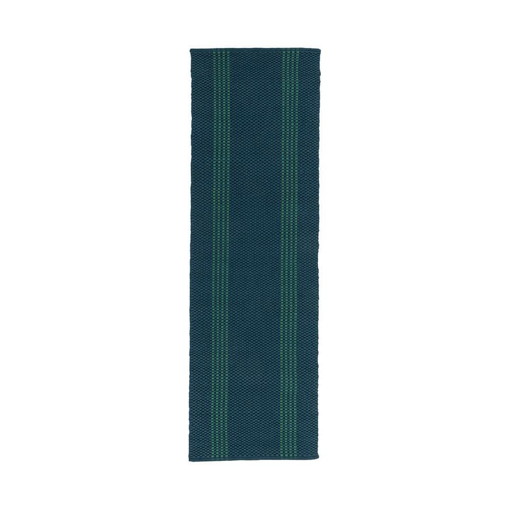 Villa by Classic Home - Sorrento 2.6x8 Handwoven Performance Stripe Deep Blue Fabric Area Rug Runner - Deep Blue - 30132483 veiw 1