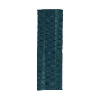 Villa by Classic Home - Sorrento 2.6x8 Handwoven Performance Stripe Deep Blue Fabric Area Rug Runner - Deep Blue - 30132483 veiw 1