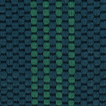 Villa by Classic Home - Sorrento 2.6x8 Handwoven Performance Stripe Deep Blue Fabric Area Rug Runner - Deep Blue - 30132483 veiw 2