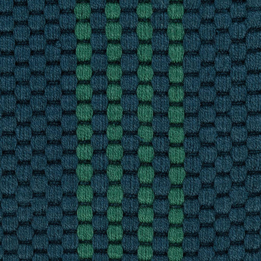Villa by Classic Home - Sorrento 2.6x8 Handwoven Performance Stripe Deep Blue Fabric Area Rug Runner - Deep Blue - 30132483 veiw 2