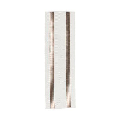 Villa by Classic Home - Sorrento 2.6x8 Handwoven Performance Stripe Ivory Fabric Area Rug Runner - Ivory - 30132493 veiw 1