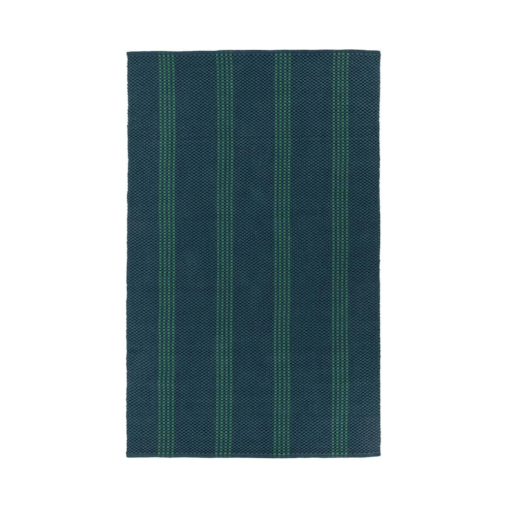 Villa by Classic Home - Sorrento 5x8 Handwoven Performance Stripe Deep Blue Fabric Area Rug - Deep Blue - 30132484 veiw 1