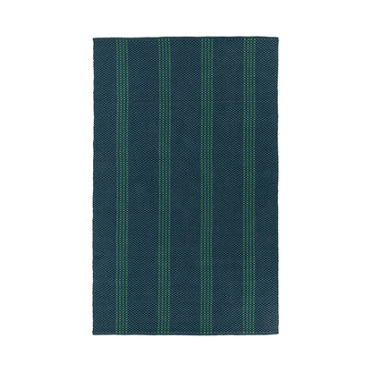 Villa by Classic Home - Sorrento 5x8 Handwoven Performance Stripe Deep Blue Fabric Area Rug - Deep Blue - 30132484 veiw 1