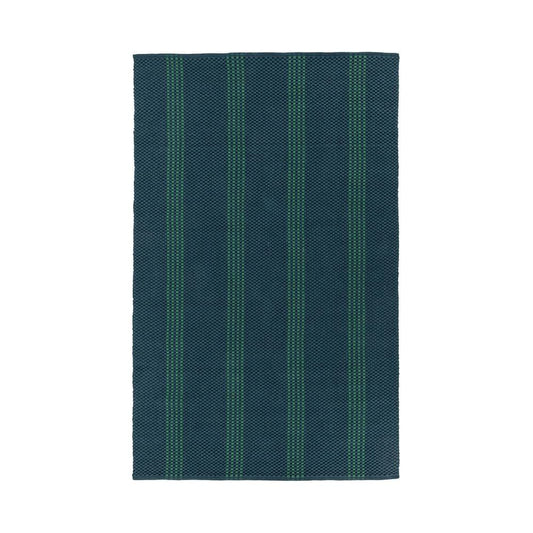 Villa by Classic Home - Sorrento 5x8 Handwoven Performance Stripe Deep Blue Fabric Area Rug - Deep Blue - 30132484 veiw 1