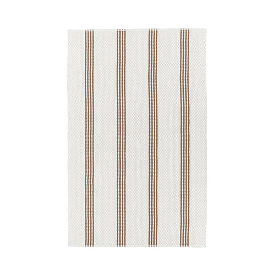 Villa by Classic Home - Sorrento 5x8 Handwoven Performance Stripe Ivory Fabric Area Rug - Ivory - 30132494 veiw 1