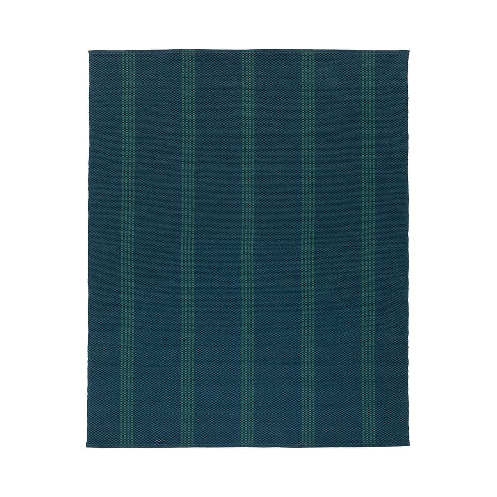 Villa by Classic Home - Sorrento 8x10 Handwoven Performance Stripe Deep Blue Fabric Area Rug - Deep Blue - 30132485 veiw 1