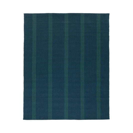 Villa by Classic Home - Sorrento 8x10 Handwoven Performance Stripe Deep Blue Fabric Area Rug - Deep Blue - 30132485 veiw 1
