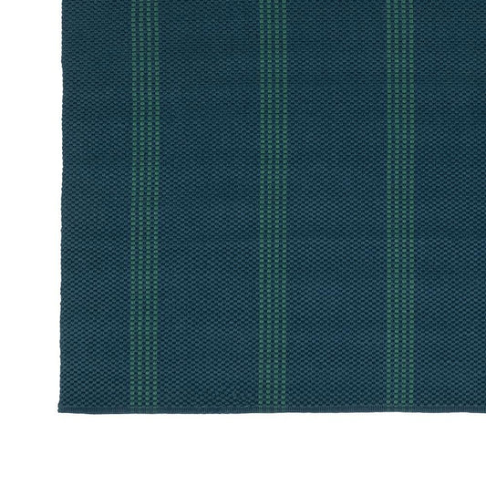Villa by Classic Home - Sorrento 8x10 Handwoven Performance Stripe Deep Blue Fabric Area Rug - Deep Blue - 30132485 veiw 2