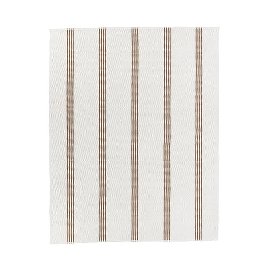 Villa by Classic Home - Sorrento 8x10 Handwoven Performance Stripe Ivory Fabric Area Rug - Ivory - 30132495 veiw 1