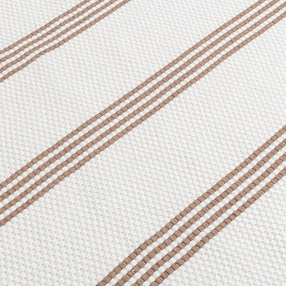 Villa by Classic Home - Sorrento 8x10 Handwoven Performance Stripe Ivory Fabric Area Rug - Ivory - 30132495 veiw 2