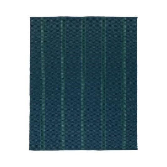 Villa by Classic Home - Sorrento 9x12 Handwoven Performance Stripe Deep Blue Fabric Area Rug - Deep Blue - 30132486 veiw 1