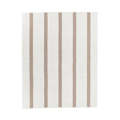 Villa by Classic Home - Sorrento 9x12 Handwoven Performance Stripe Ivory Fabric Area Rug - Ivory - 30132496 veiw 1