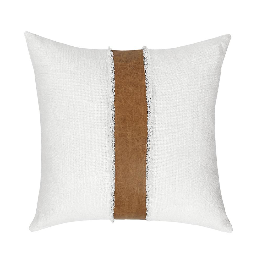 Villa by Classic Home - Steam 26x26 Linen Blend Fabric Throw Pillow - Ivory - Dumont - V300042 veiw 1