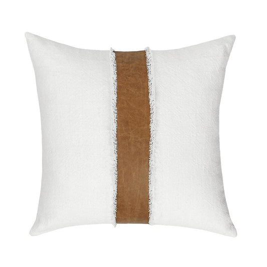 Villa by Classic Home - Steam 26x26 Linen Blend Fabric Throw Pillow - Ivory - Dumont - V300042 veiw 1