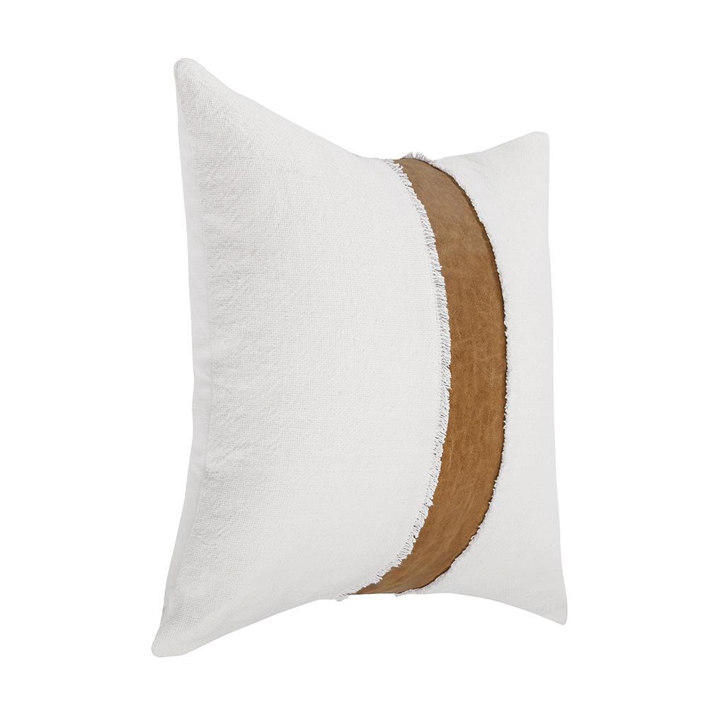 Villa by Classic Home - Steam 26x26 Linen Blend Fabric Throw Pillow - Ivory - Dumont - V300042 veiw 4