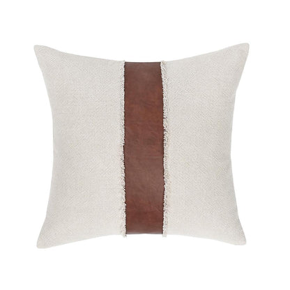 Villa by Classic Home - Steam 26x26 Linen Blend Fabric Throw Pillow - Natural-Kona Brown - V300041 veiw 1