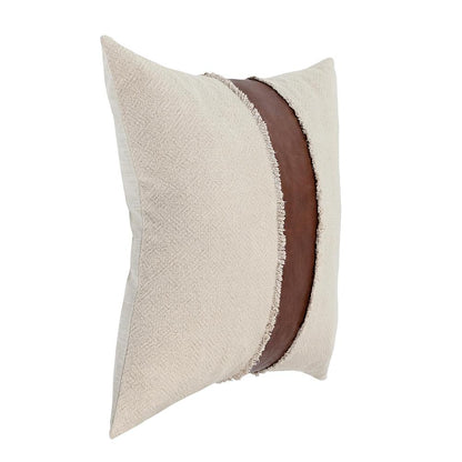 Villa by Classic Home - Steam 26x26 Linen Blend Fabric Throw Pillow - Natural-Kona Brown - V300041 veiw 4