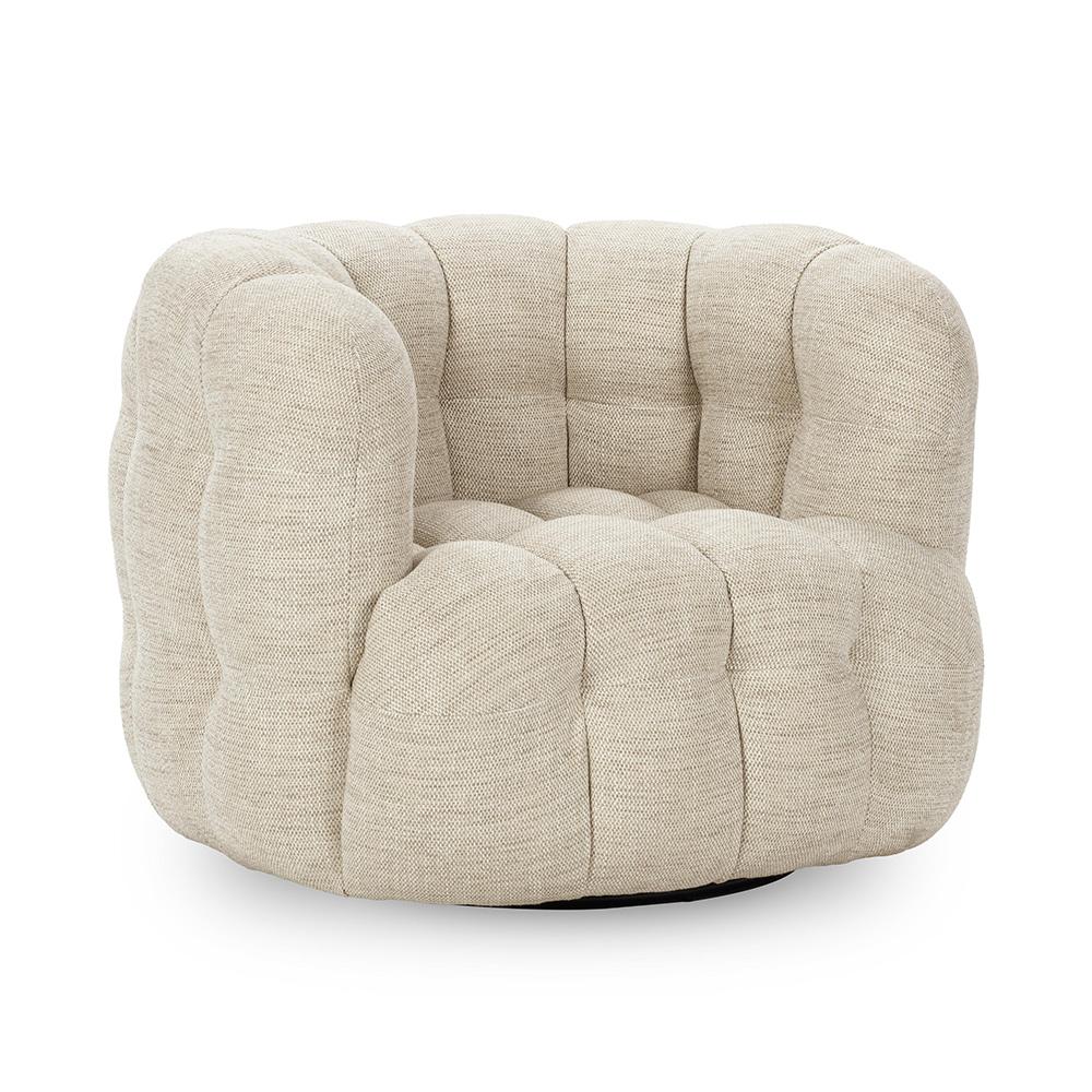 Classic Home  - Walter Upholstered Fabric Swivel Accent Chair - Beige - 53051775 veiw 1