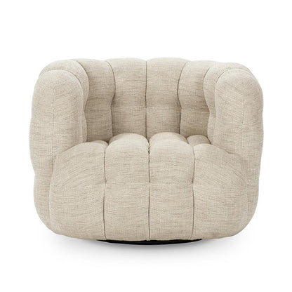 Classic Home  - Walter Upholstered Fabric Swivel Accent Chair - Beige - 53051775 veiw 2